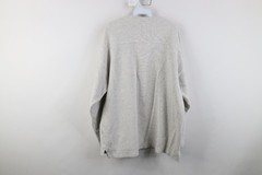 Vtg 90s Streetwear Mens Medium Baggy Heavyweight Ribbed Knit Henley T-Shirt USA
