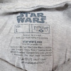 Gray Star Wars Darth Vader Storm Troopers Mens Shirt Size Large