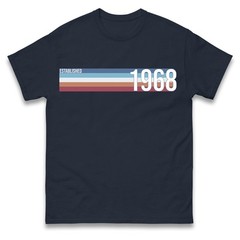 Established 1968 T-Shirt Vintage Birthday Giftth 58 Bday Unisex Tee