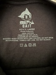 BAIT x Astro Boy Men’s Black Graphic Print Logo Cotton Crew Neck T-Shirt Size L