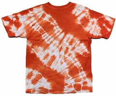 Tie Dye T-Shirt Size Large Orange & White 100% Cotton