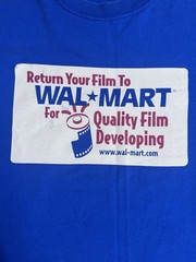 Vintage 90’s Walmart Quality Film Promo Tee Blue Size Large Made In USA Rare 90s