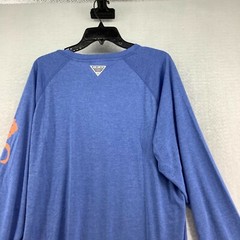 Columbia Mens Heather Crew Neck Straight Hem Long Sleeve Purple T Shirt Size L