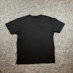 Polo Ralph Lauren Mens Medium Black Thick Crewneck Tee Shirt Tan Pony Logo VTG