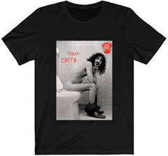 Frank Zappa Sitting on the toilet T shirt Size S M L 234XL Black BSS05