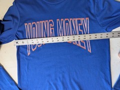 Young Money Nieman Marcus Shirt Long Sleeve Blue Graphic Rap Cotton Collab