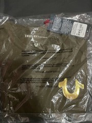 True Religion Metallic Gold Buddha T-Shirt Green Size S