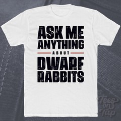 ASK ME ANYTHING ABOUT DWARF RABBITS T-SHIRT funny cool gift