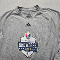 Adidas Men’s Size Small Gray Long Sleeve Performance T-Shirt Soccer
