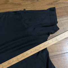 John Henry Black Short Sleeve T-Shirt Mens XL Crew Ribbed Tee Cotton Rayon Blend