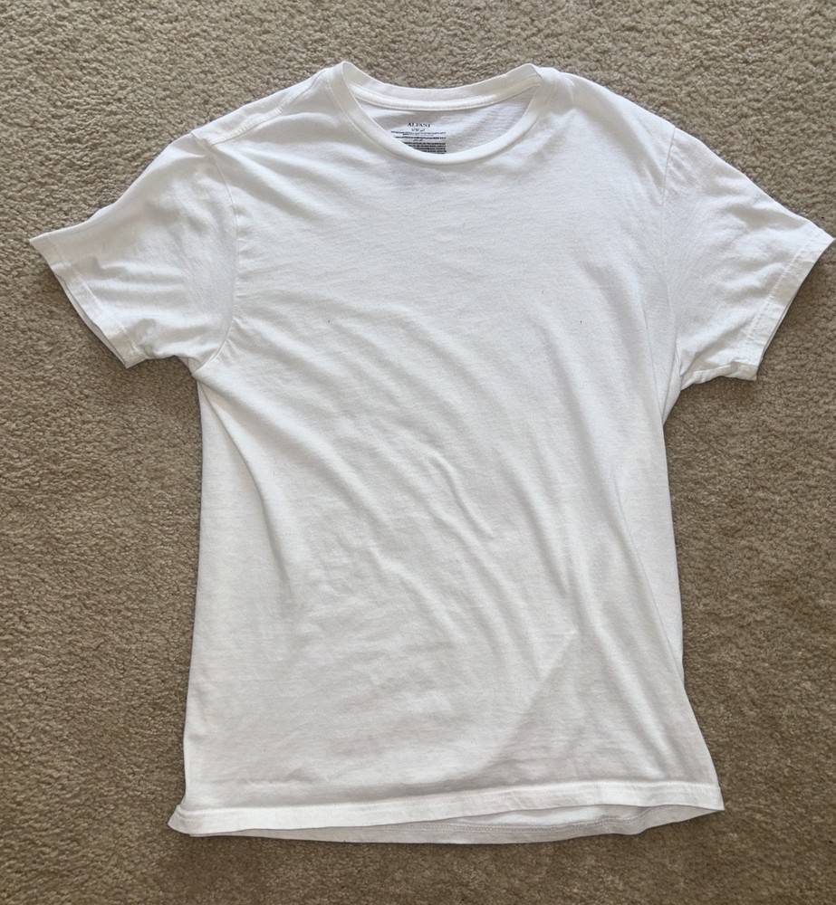 White Mens Shirt – Alfani 100% Cotton T-Shirt – White – Large