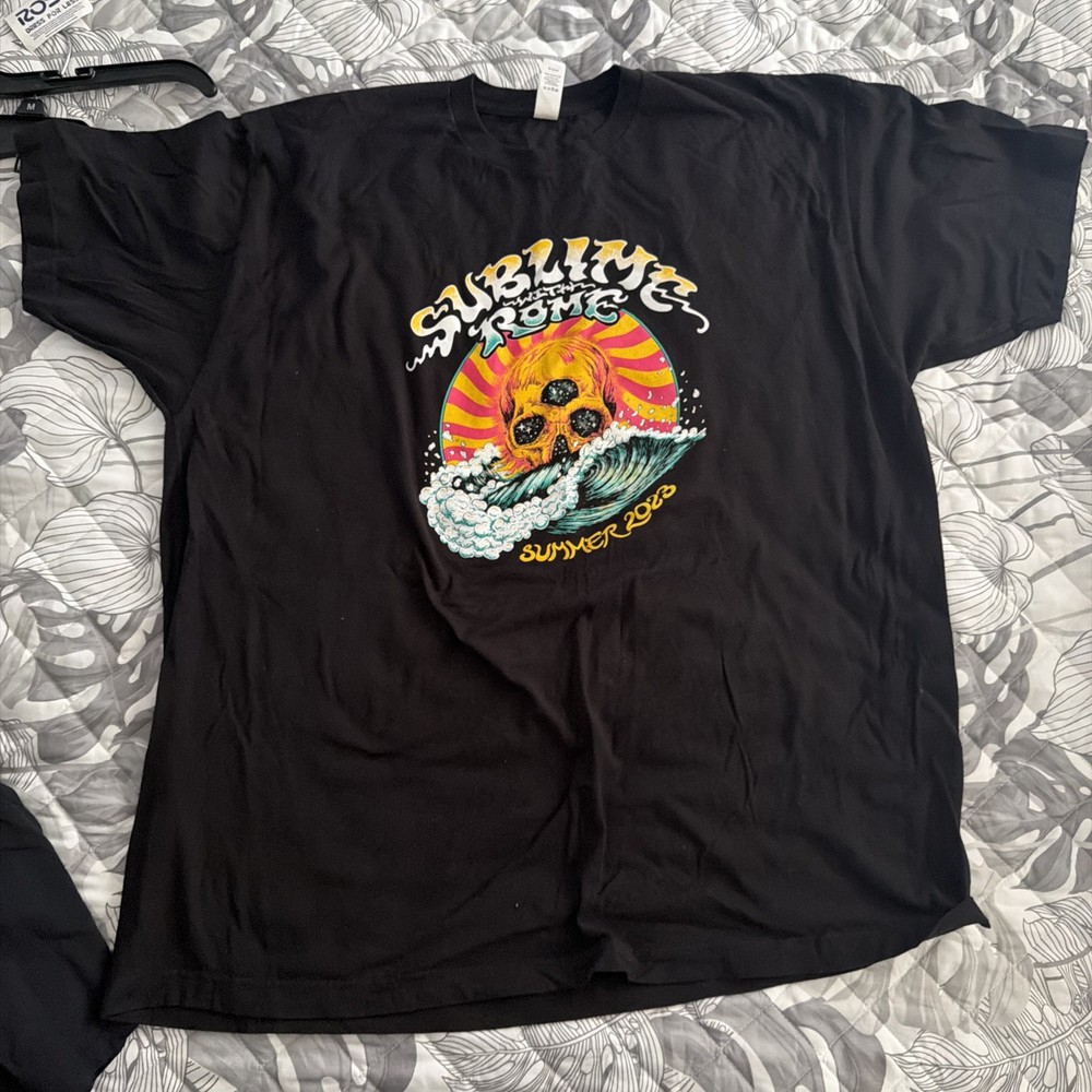 Sublime With Rome 2023 Tour Shirt Mens Tee Size XXL Black Color