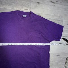 VTG BVD Purple shirt Single stitch Blank Pocket Size X Large 90s