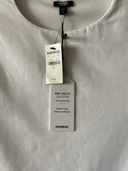 Express Body Contour Collection High Compression White T-Shirt Size M
