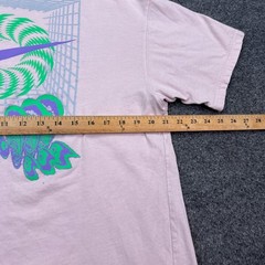 Nike Festival T Shirt Adult Size Medium Pink Big Logo Double Sided Loose Fit