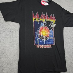 Def Leppard Shirt Men Medium M Black Rock Band Music Concert 80s 90s Retro NWT B