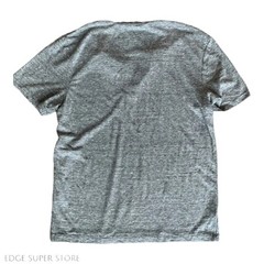 T-Shirt Heather Jersey Gray Crew Neck Henley Button Up Tee Shirt Size Small
