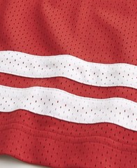 Hollister Men’s L red Breathable Mesh V-Neck Short Sleeve Striped T-Shirt