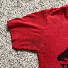 Vintage Steadman T Shirt Triceratops 1982 80s Xs Small Red Thin Baby Tee