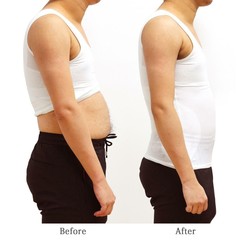 Men Compression Gynecomastia Belly Slimming Waist Trainer Tank Vest Body Shaper