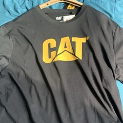 CAT Caterpillar Logo Graphic T-Shirt Black Men’s XL Crew Neck Short Sleeve