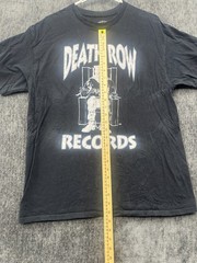 Death Row Records Rap Tees Shirt Mens Large Black Iconic Electric Chair Crewneck