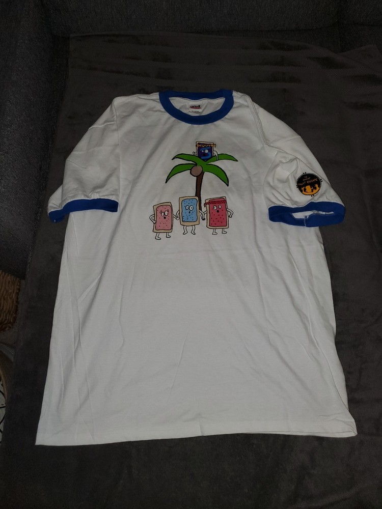 Vintage Kelloggs Pop Tarts Great Fruit Escape Promo Ringer Shirt XL Rare Y2K