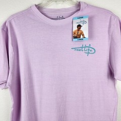 NWT Reel Life Ocean Wash T-Shirt Freshly Caught Mens Sz L Fishing Cotton Stretch