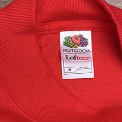 Vintage Fruit Of The Loom Mock Neck Long Sleeve Tee Shirt Mens Medium FOTL New