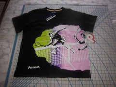 MENS PATERSON LARGE BLACK/PINK PURPLE GREEN TENNIS GRAPHIC T-SHIRT – NWT