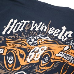 FASTHOUSE Hot Wheels Full Tilt Midweight Short Sleeve Tee (Navy, Medium)