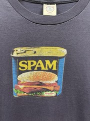 Vintage 2000s SPAM Can T-Shirt Size Large Navy Blue Formal Foods Snack Delta