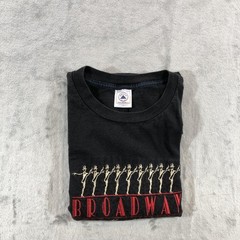 Vintage Broadway New York Shirt Mens Large Black Delta Theater Graphic Tee