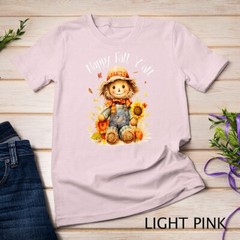 Happy Fall Yall Shirt Scarecrow Pumpkin Autumn Thanksgiving Unisex T-shirt