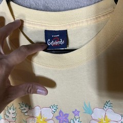 Vintage Summer Floral TShirt Adult Large Yellow Hawaiian Grandmacore Y2K 90s