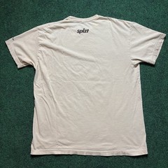 Vintage Y2K Split T Shirt Sz Large Tan Surf Skate