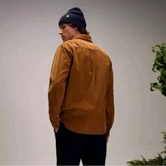 ALPINE DESIGN ‘ CORD SHIRT ‘ MENS ‘ PRE-WASHED ‘ BROWN KHAKI – MEDIUM