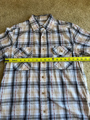 Tellason Made in USA Plaid Western Shirt Men’s Medium 100% Cotton Short Sleeve