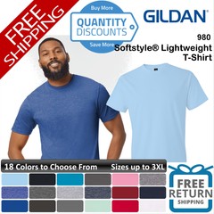 Gildan Men Softstyle Lightweight Short Sleeve Classic Fit T-shirt Up To 3XL 980