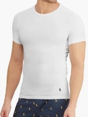 3 POLO RALPH LAUREN S M L XL SLIM FIT COTTON BLACK WHITE NAVY CREW NECK T SHIRTS