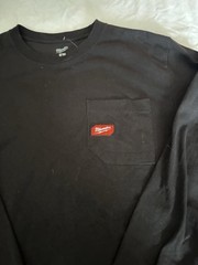 Milwaukee Black Cotton Pocket T-Shirt Crew Neck Long Sleeve Men’s Size L