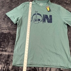 Cremieux Graphic T-Shirt Mens Large Green Rock On Guitar Drum Cotton Tee