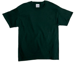 Hanes Heavyweight 50/50 Blank T Shirt NOS Dark Green Size Medium Vintage