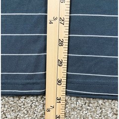 Free Fly Mens XL Bamboo Performance Striped Pocket T-Shirt Blue White Crew Neck