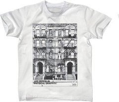 Led Zeppelin – Led Zeppelin – Physical Graffiti – T-Shirt – Large (White) [New ]