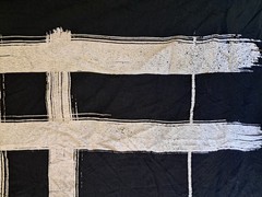 Burberry Brit Men’s Size Medium Black with White Lines Pattern