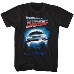 Back To The Future Movie Delorean Transporting Through Time Men’s T Shirt