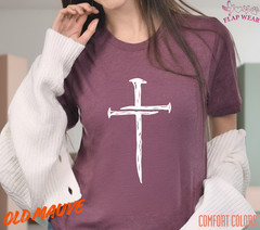 Unisex Three Nails Cross T-Shirt, Men T shirt,Women T shirt Gift Religion Top