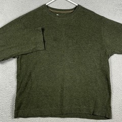 Gap T-Shirt Mens Large Olive Green Classic Fit Casual Crewneck Long Sleeve Tee