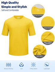 Men’s T-Shirts Cotton Short Sleeve T Shirts for Men UPF 50+ Moisture Wicking …